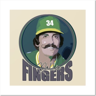 Rollie Fingers Vintage Design Posters and Art